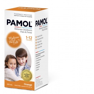 Pamol 儿童退烧止疼液 1-12岁 200ml 橙子味-参考药房保质期