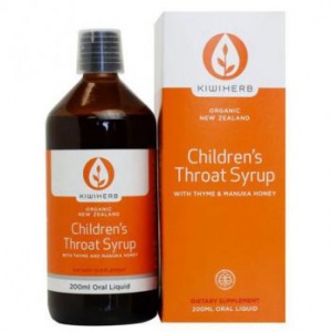 Kiwiherb children’s throat syrup 儿童润喉宁清咽糖浆 200ml-保质期-2026.10
