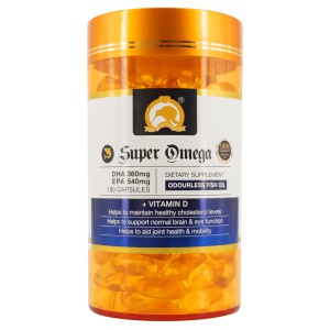 Gold Kiwi 金奇维高含量鱼油+维生素D 180粒-保质期-2026.04