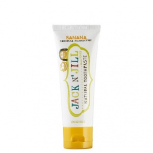 Jack N‘ Jill 天然有机无氟可吞食儿童牙膏 香蕉口味50g-保质期-2025.02
