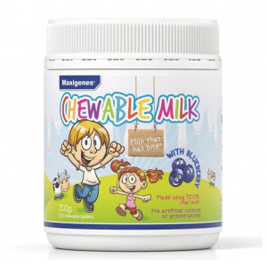 Maxigenes 美可卓 蓝莓味咀嚼奶片 护眼补钙 150粒-保质期-2027.01