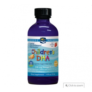 Nordic Naturals 挪威小鱼 DHA儿童鱼油草莓味119ml-保质期-2028.02