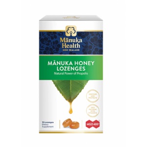 Manuka Health 蜜纽康MGO 400 麦卢卡润喉糖蜂胶 15粒-【2026.01】