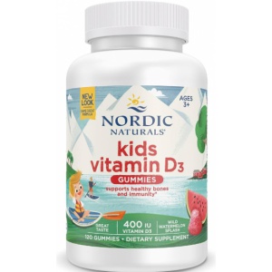 Nordic Naturals 挪威小鱼儿童维生素D3软糖(西瓜味) 60粒-保质期-2026.02