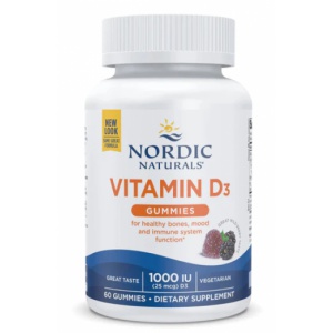 Nordic Naturals 挪威小鱼成年人维生素D3 软糖梅子味60粒-保质期-2026.07