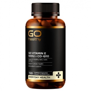 GO Healthy 高之源 小麦胚芽提取物维E+辅酶Q10胶囊 130粒-保质期-2027.9