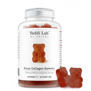 Unichi 玫瑰海洋胶原蛋白小熊软糖 60粒-保质期-2027.12