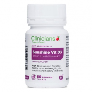 Clinicians 科立纯 维生素 VD3 60片 1000IU with k2-保质期-2028.4