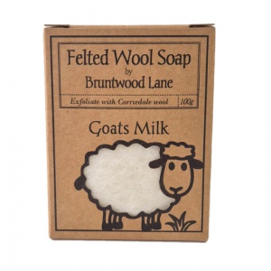 Felted Wool Soap Goat Milk Soap 100g--羊毛香皂羊奶香味-无保质期