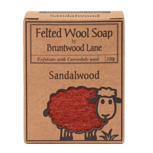 Felted Wool Soap Sandalwood Soap 100g--羊毛香皂檀香味-无保质期